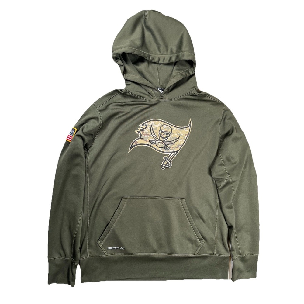 Tampa Bay Buccaneers‎ Nike Salute To Service Hoodie Men's Large Olive Therma-FIT